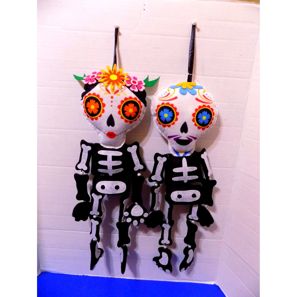 Halloween Sugar Skull Catrina Skeleton Figurines Dia De Muerto Day of Dead Decor